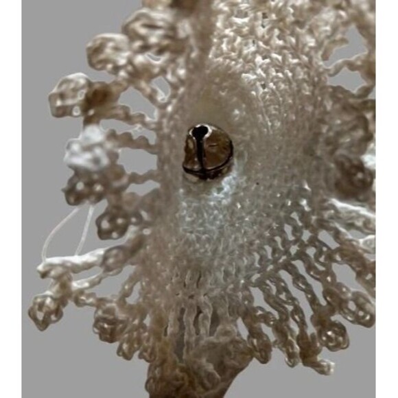 Handmade  Crochet Angel Ornaments-Set of 3 Vintage White Christmas Angels - Picture 11 of 12